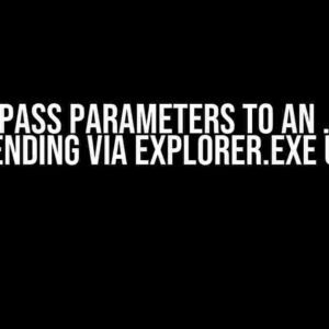 How to Pass Parameters to an .exe File when Sending via explorer.exe using C#